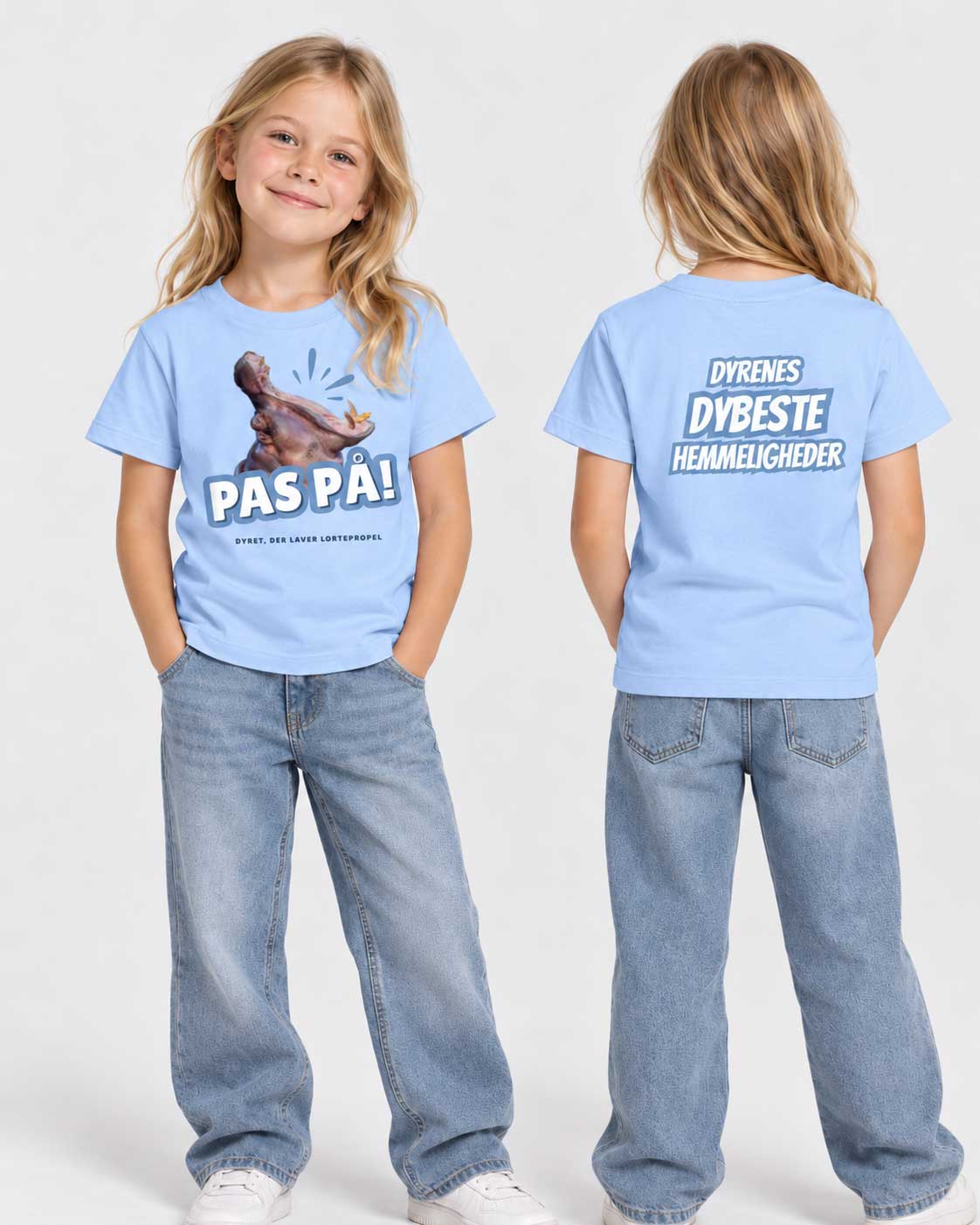 Flodhest t-shirt | Dyrenes DYBESTE Hemmeligheder | OBS: Levering fra 20. november - Image 3