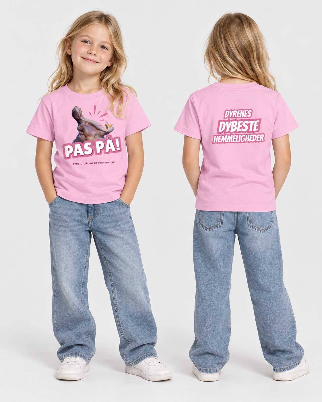 Flodhest t-shirt | Dyrenes DYBESTE Hemmeligheder | OBS: Levering fra 20. november